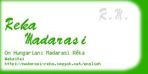 reka madarasi business card