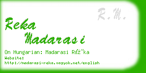 reka madarasi business card